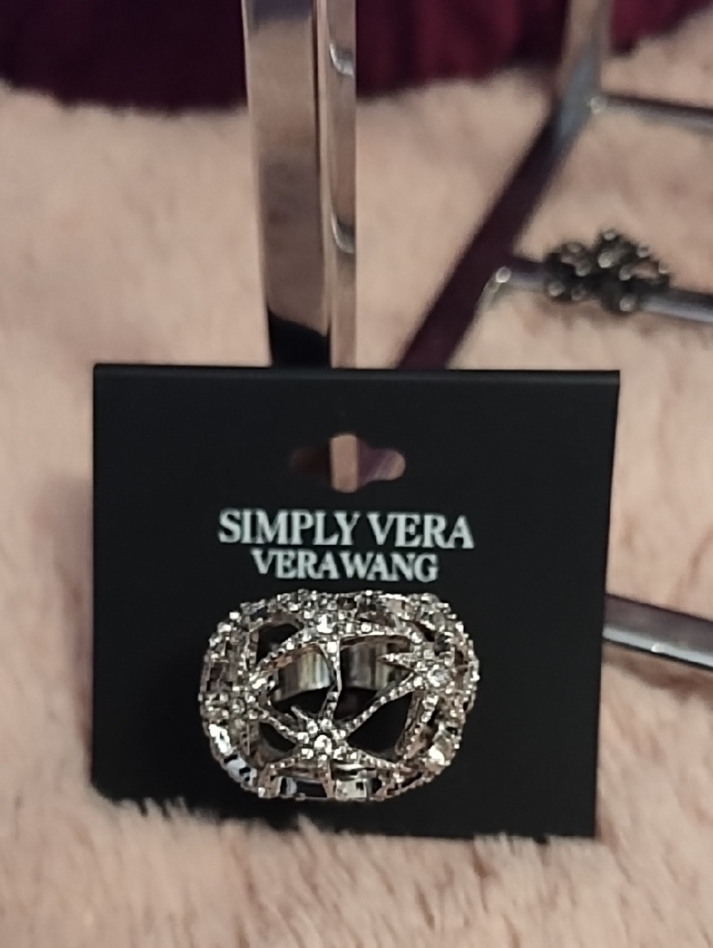 Simply Vera by Vera Wang Silver Crystal STARS ⭐✨Ring